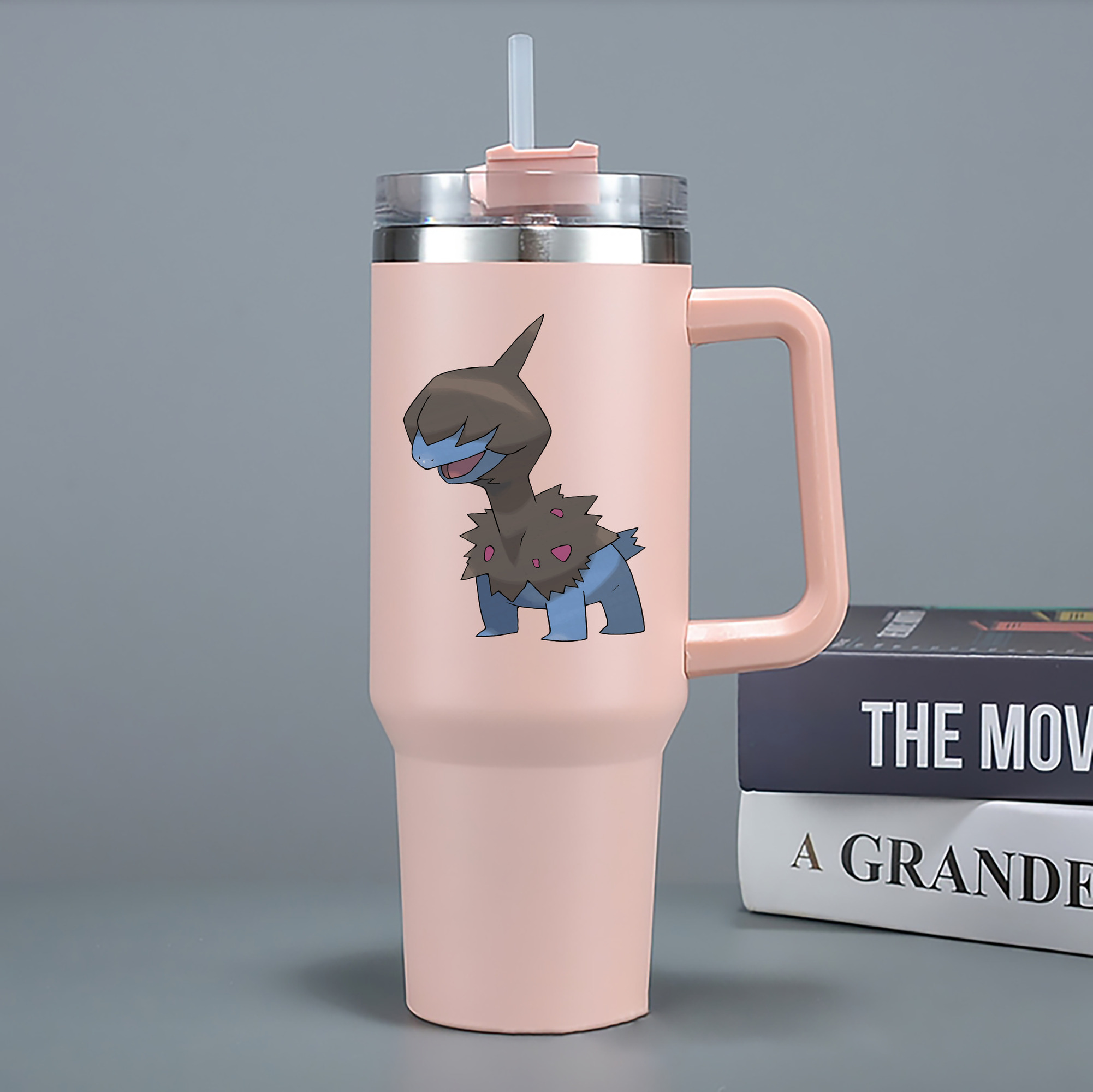 （画像用） ポケットモンスター Pokémon 1200mL車用タンブラー - クリスタルステッカー（プラスチックストロー付き）